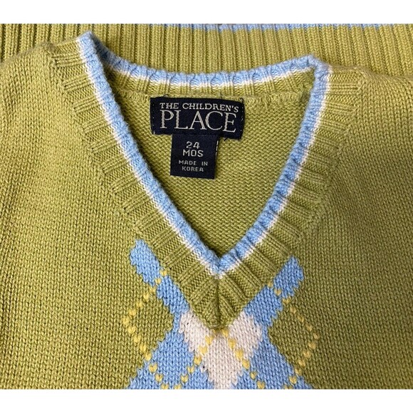 Children’s Place Toddler Boys Multicolored V-neck Sweater Vest Size 24 Months - Picture 5 of 7
